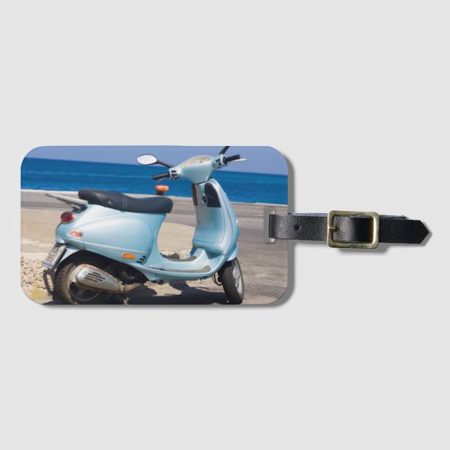 Scooter On The Beach | Ephesus, Turkey Luggage Tag (Front Horizontal)