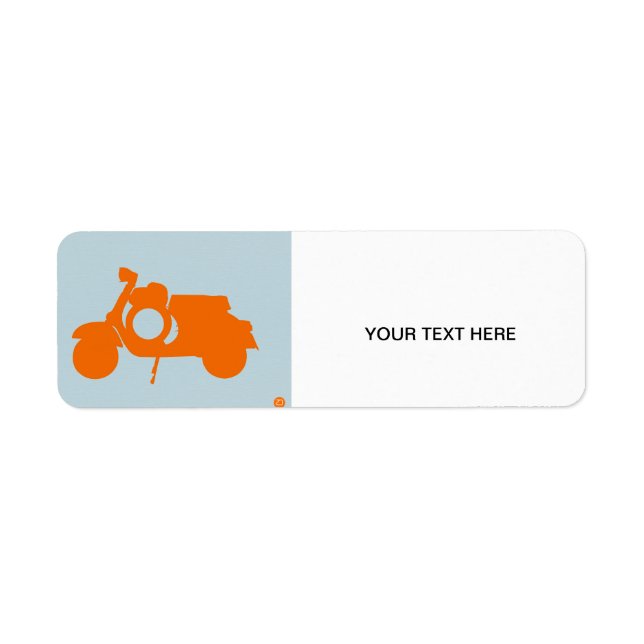 Scooter orange (Devant)