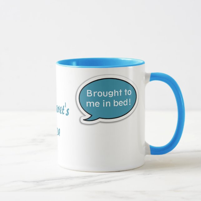Scooter Personnalisé Blue Speech Bubble Tea Mug (Droite)