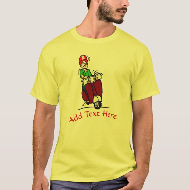   Scooter Rider add text to personalize,  T-Shirt (Front)