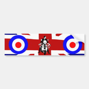 Scooter Rider on Target UJ Bumper Sticker