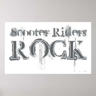 Scooter Riders Rock Poster