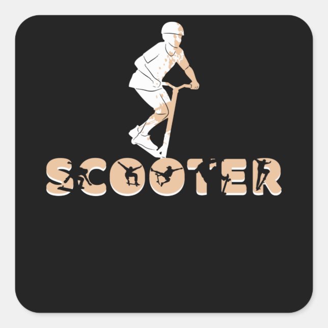 Scooter Square Sticker (Front)