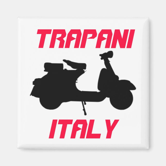 Scooter, Trapani, Italy Magnet (Front)