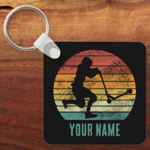 Scooter Vintage Sunset Retro E-Scooter Design Keychain