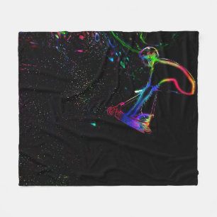 Scootering in Space - Scooter Boy  Throw Blanket