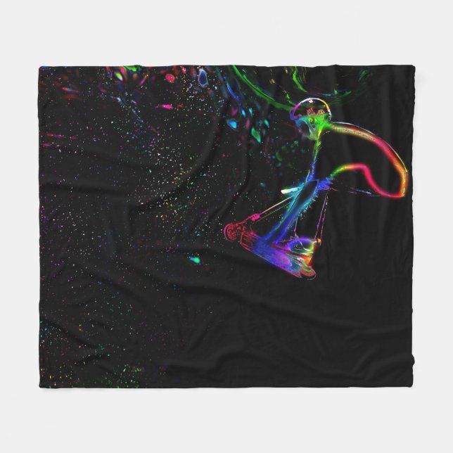 Scootering in Space - Scooter Boy  Throw Blanket (Front (Horizontal))