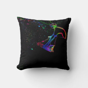 Scootering in Space - Scooter Boy  Throw Pillow