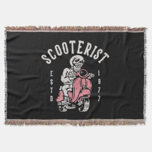 scooterist your tagline here throw blanket