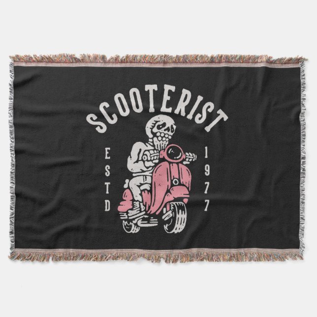 scooterist your tagline here throw blanket (Front)