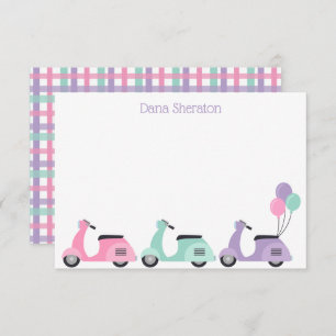 Scooters et cartes à notes plates personnalisées