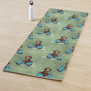 Scootin' Sloth Moped Yoga Mat