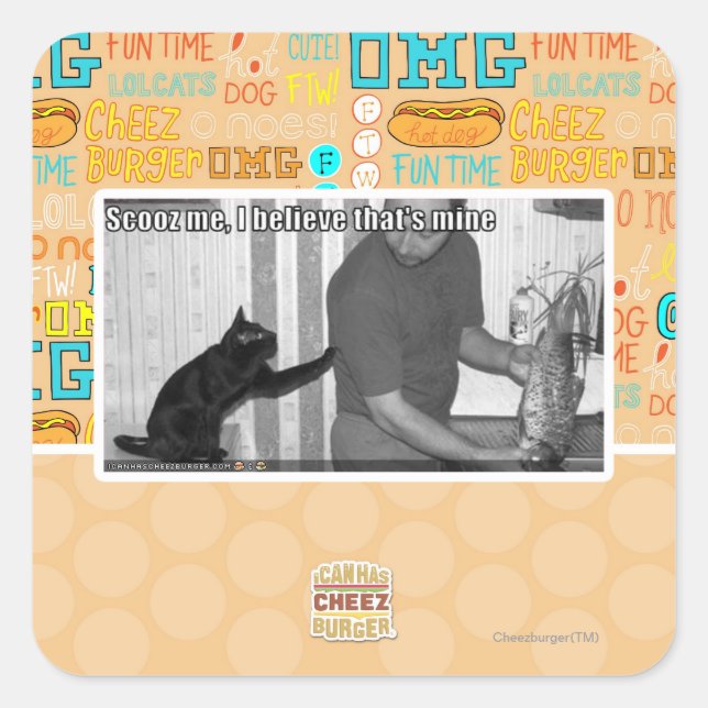 Scooz me, I believe that's mine Square Sticker (Front)