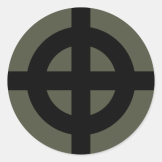 Scope Cap Sticker, Celtic Cross, Style 2 Classic Round Sticker