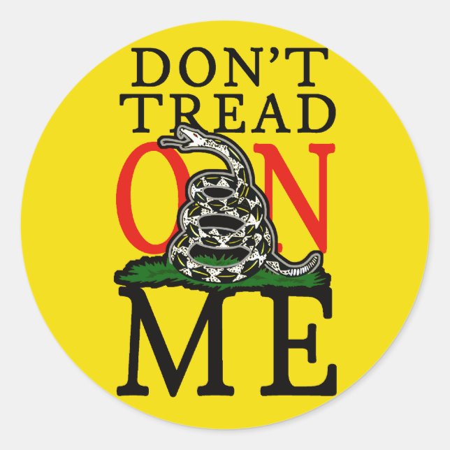 Scope Cap Sticker, Gadsden, Style 1 Classic Round Sticker (Front)