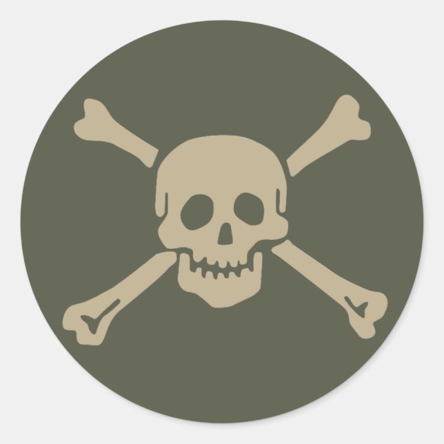 Scope Cap Sticker, Jolly Roger - Style 5 Classic Round Sticker (Front)
