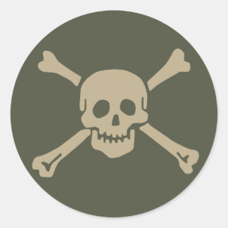 Scope Cap Sticker, Jolly Roger - Style 5 Classic Round Sticker