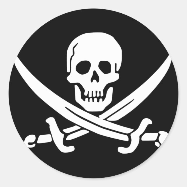 Scope Cap Sticker, Jolly Roger - Style 7 Classic Round Sticker (Front)