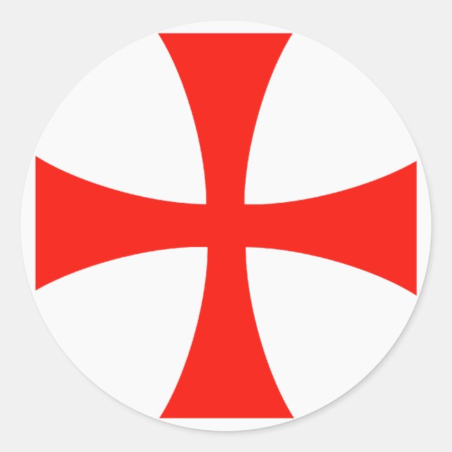 Scope Cap Sticker, Knights Templar Cross, Style 1 Classic Round Sticker (Front)