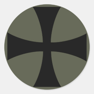 Scope Cap Sticker, Knights Templar Cross, Style 2 Classic Round Sticker
