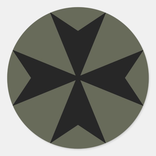 Scope Cap Sticker, Maltese Cross - Style 2 Classic Round Sticker (Front)