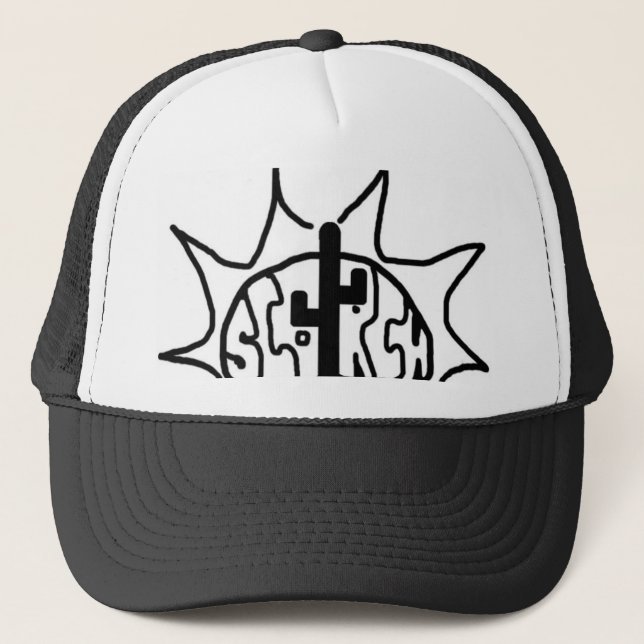 Scorch- Black and white Trucker Hat (Front)