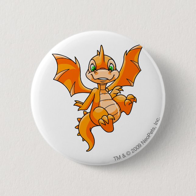 Scorchio Orange 2 Inch Round Button (Front)