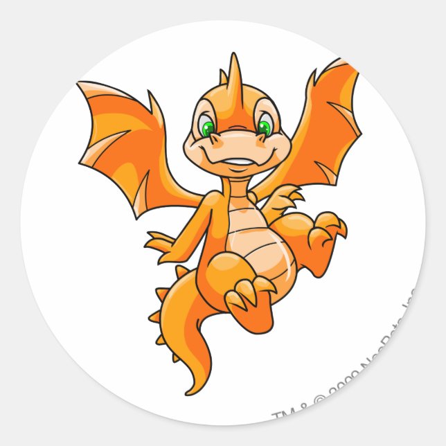 Scorchio Orange Classic Round Sticker (Front)