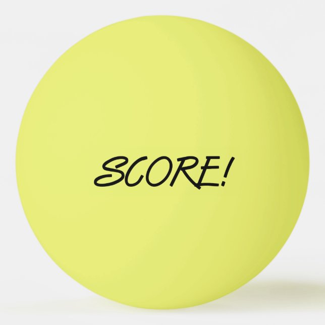 Score 1-star yellow black ping pong ball (Front)