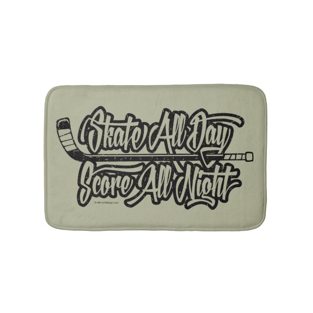 Score All Night (Hockey) Bath Mat (Front)