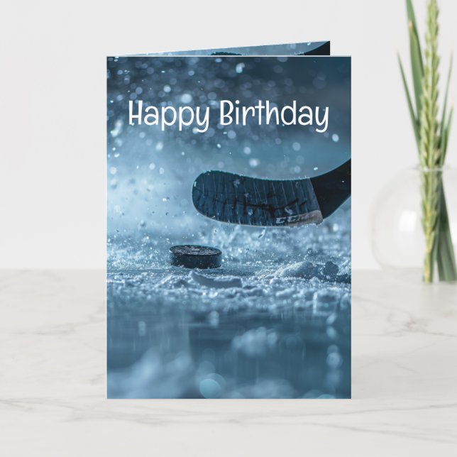 Score Big Birthday  Ice Hockey Sport Card (Front)
