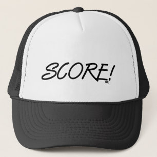 Score black white black foam trucker hat