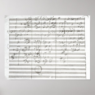 Score for the 3rd Movement of the 5th Symphony Poster