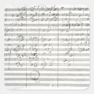 Score for the 3rd Movement of the 5th Symphony Square Sticker