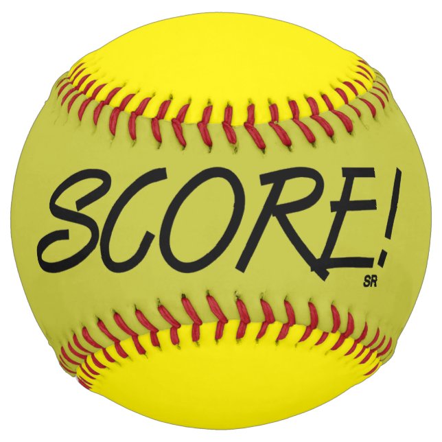 Score gold and yellow softball (Front)