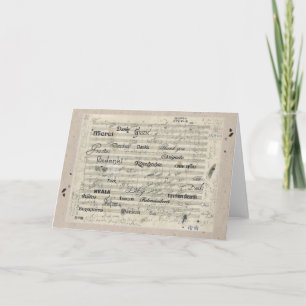 Score multilingue de musique de Merci