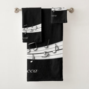 Score noir et blanc gris de notes musicales