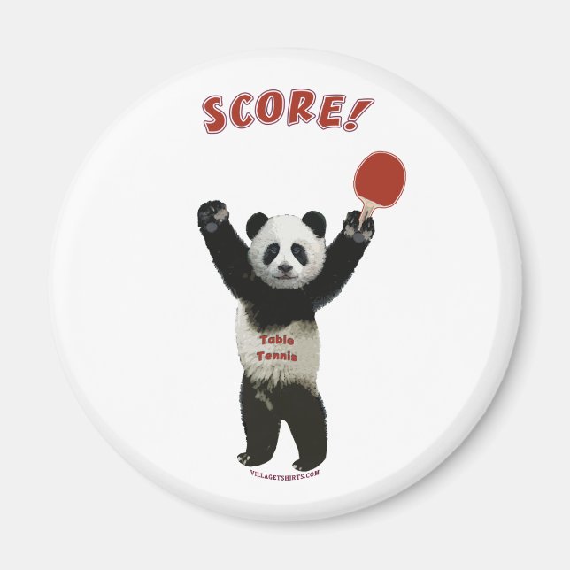 Score Panda Ping Pong Magnet (Front)