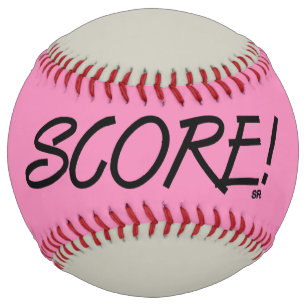 Score pink and grey softball