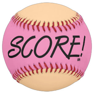 Score pink and tan softball