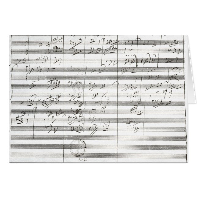 Score pour le 3ème mouvement du 5ème symphonie (Devant horizontal)