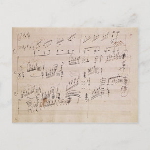 Score sheet of 'Moonlight Sonata' Postcard