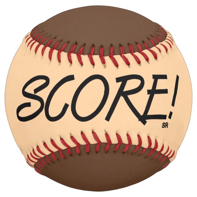 Score tan and brown softball (Front)