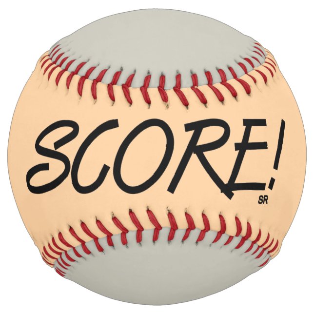 Score tan and grey softball (Front)