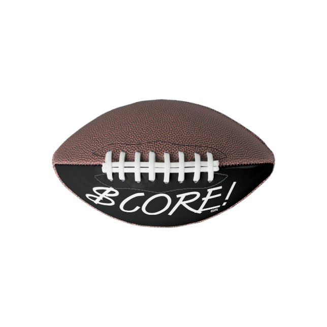 Score white and black dollar sign mini football (Front)