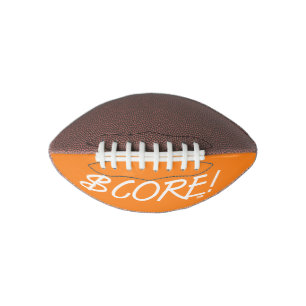 Score white and orange dollar sign mini football
