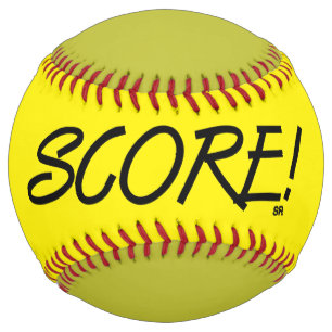 Score yellow and gold softball