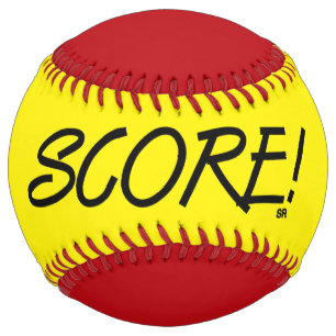 Score yellow and red softball