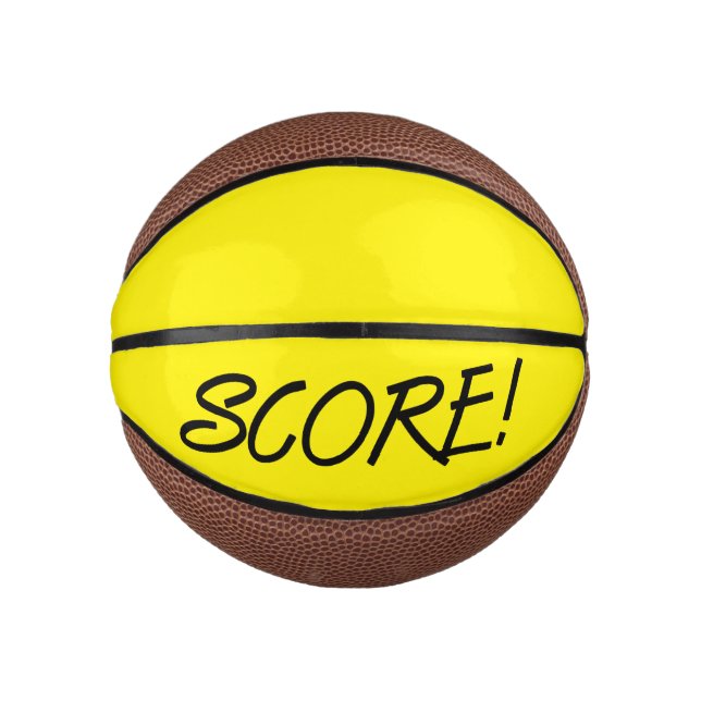 Score yellow mini basketball (Front)