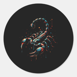 Scoron Minimalist And Vibrant Style Birthday Chris Classic Round Sticker